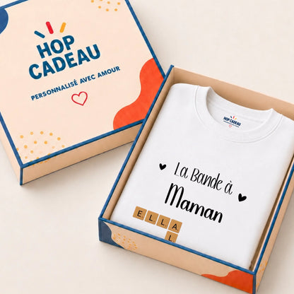 Sweat Maman personnalisé – Prénoms façon Scrabble – vue 2