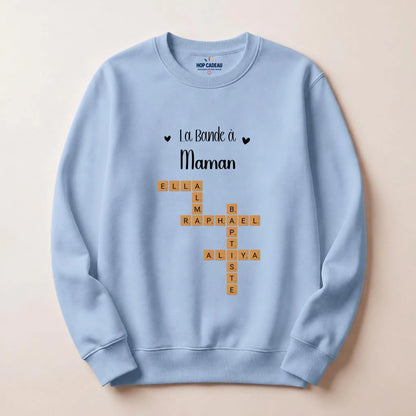 Sweat Maman personnalisé – Prénoms façon Scrabble – vue 6