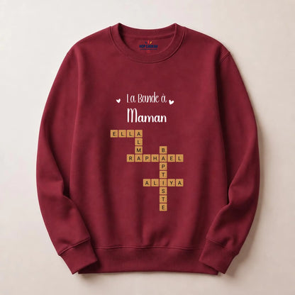 Sweat Maman personnalisé – Prénoms façon Scrabble – vue 8