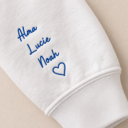 Sweat à capuche personnalisé maman - MOM et prénoms des enfants – vue 23