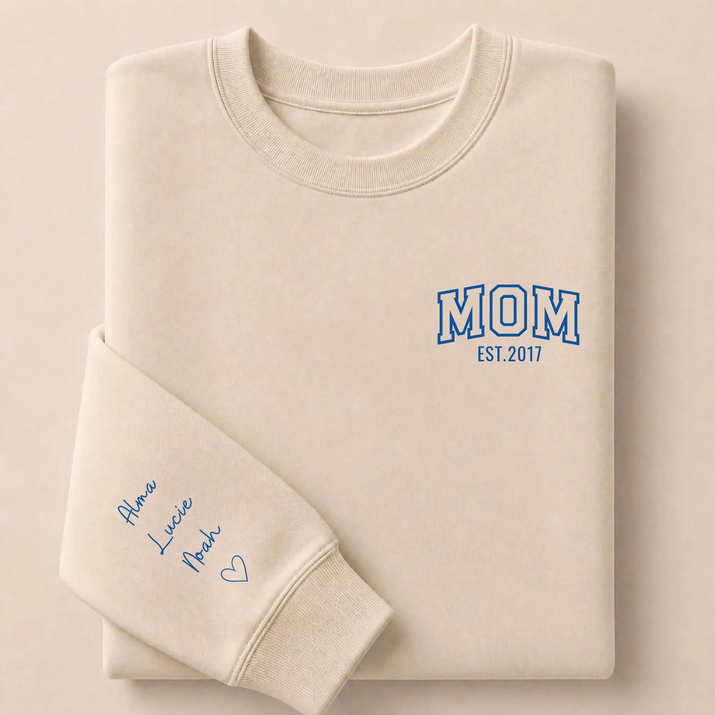 Sweat à capuche personnalisé maman - MOM et prénoms des enfants – vue 32