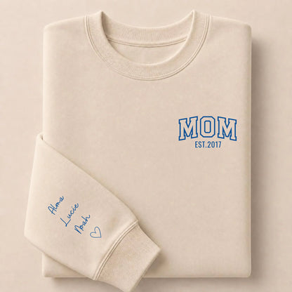 Sweat à capuche personnalisé maman - MOM et prénoms des enfants – vue 32