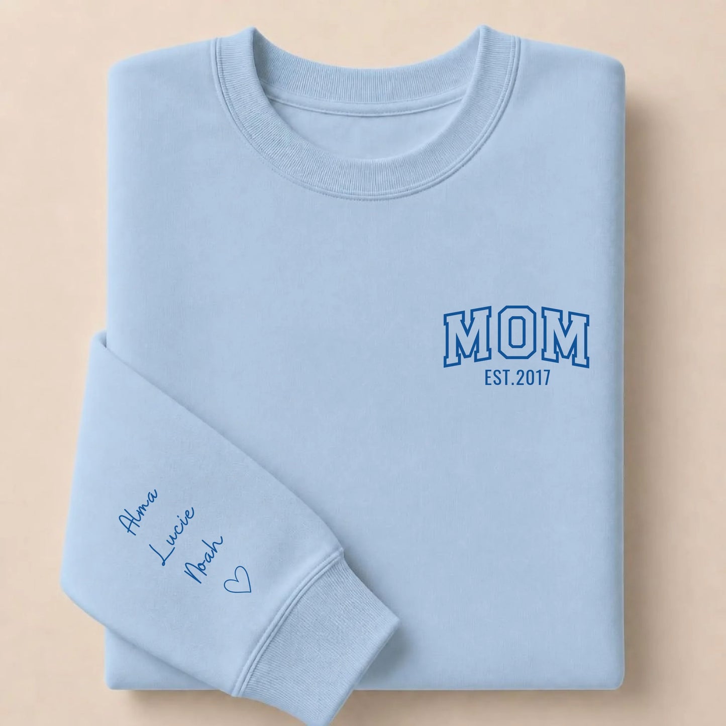 Sweat à capuche personnalisé maman - MOM et prénoms des enfants – vue 37