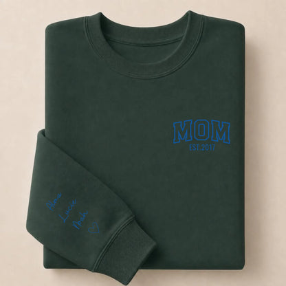Sweat à capuche personnalisé maman - MOM et prénoms des enfants – vue 40