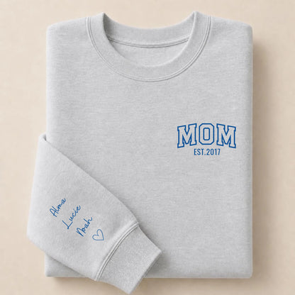 Sweat à capuche personnalisé maman - MOM et prénoms des enfants – vue 41