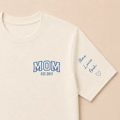 Sweat à capuche personnalisé maman - MOM et prénoms des enfants – vue 55
