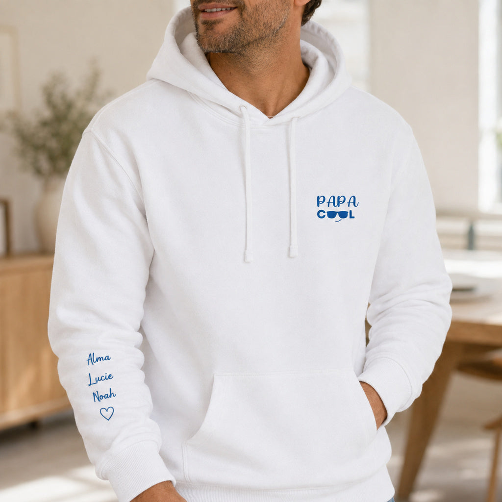 Sweat à capuche personnalisé papa - Papa cool – vue 3