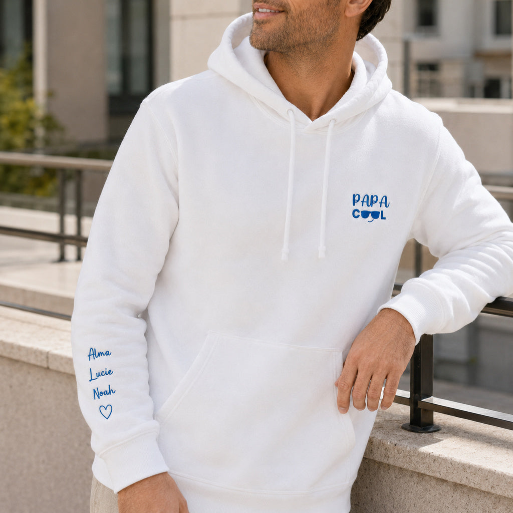 Sweat à capuche personnalisé papa - Papa cool – vue 4