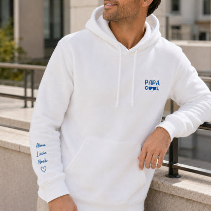 Sweat à capuche personnalisé papa - Papa cool – vue 4