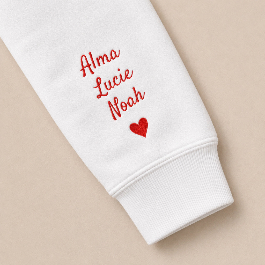 Sweat à capuche personnalisé papa brodé - Papa d'amour – vue 7
