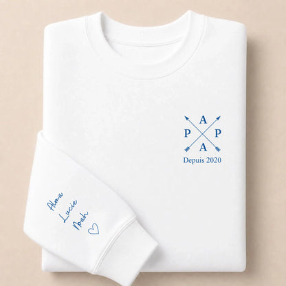 Sweat à capuche personnalisé papa brodé - Papa depuis – vue 19