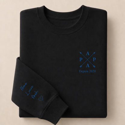 Sweat à capuche personnalisé papa brodé - Papa depuis – vue 22
