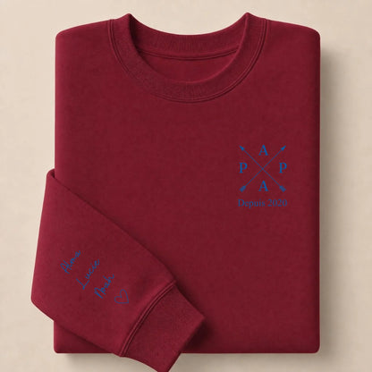 Sweat à capuche personnalisé papa brodé - Papa depuis – vue 30