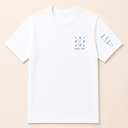Sweat à capuche personnalisé papa brodé - Papa depuis – vue 34