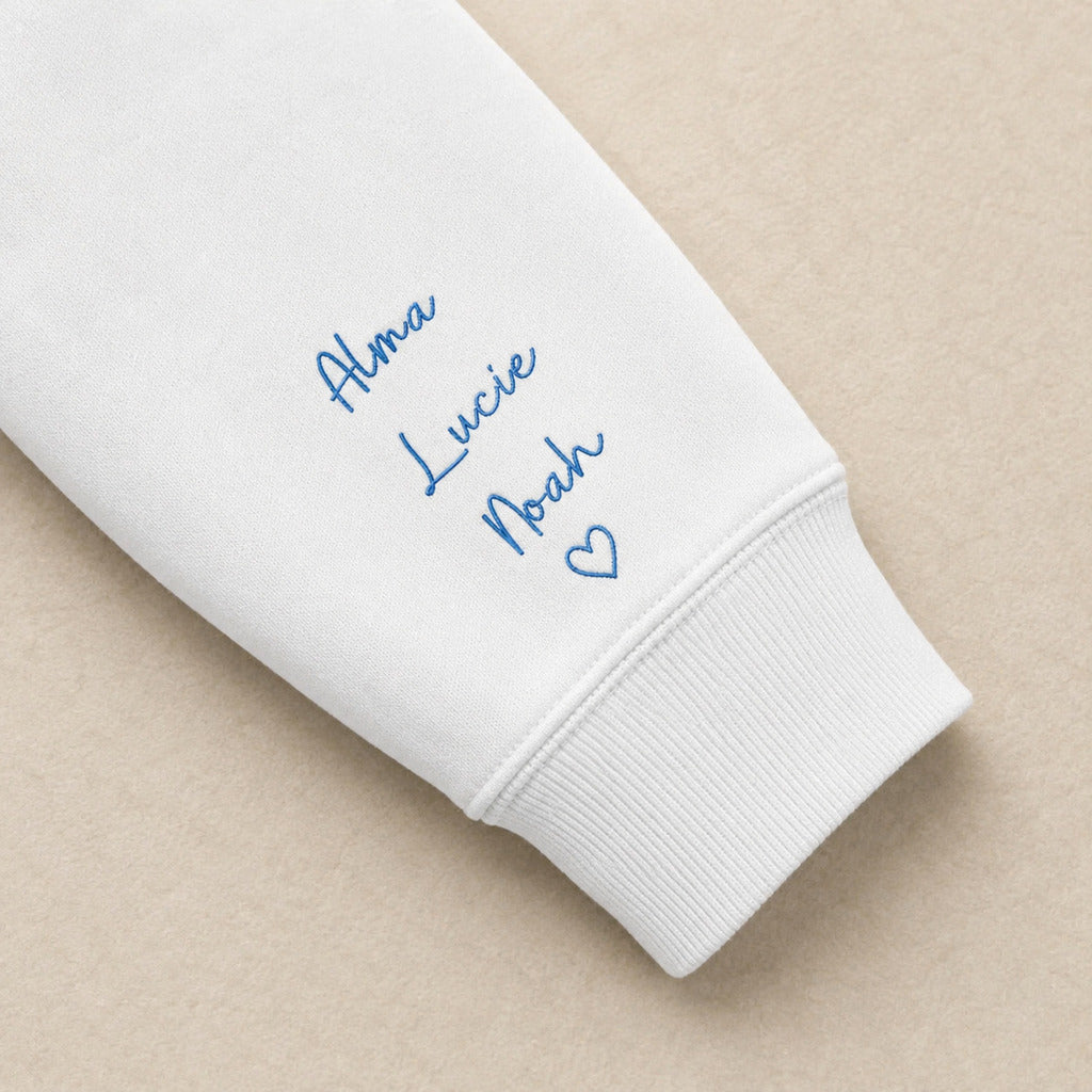 Sweat à capuche personnalisé papa brodé - Papa depuis – vue 4