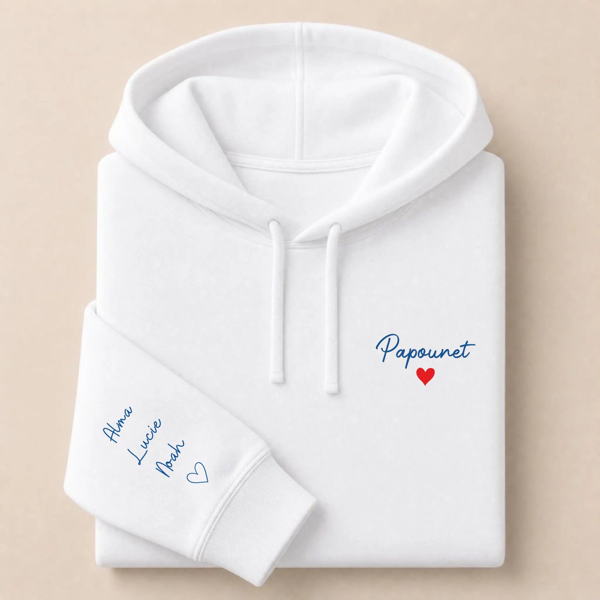 Sweat à capuche personnalisé papa brodé - Papounet – vue 8