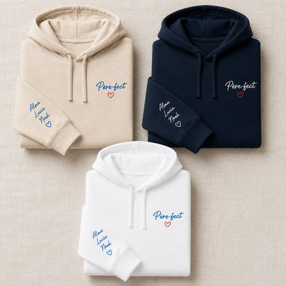 Sweat à capuche personnalisé papa brodé - Père-fect – vue 2