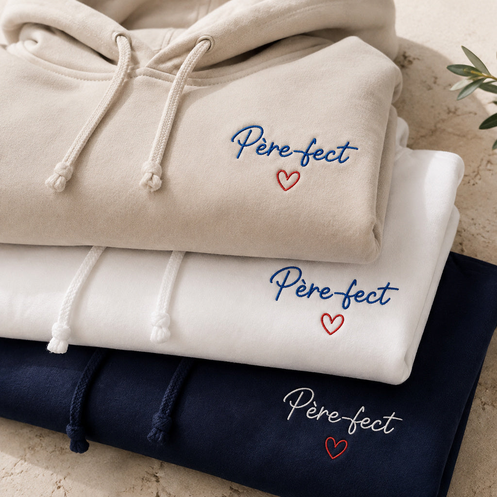Sweat à capuche personnalisé papa brodé - Père-fect