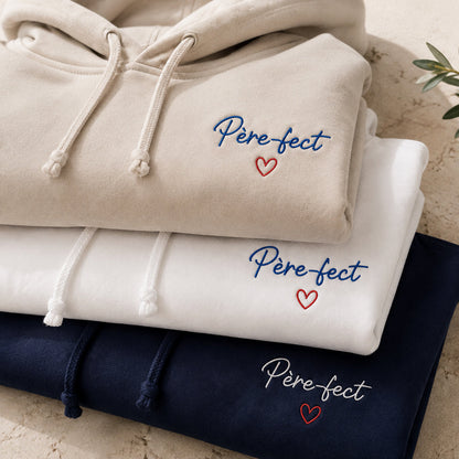 Sweat à capuche personnalisé papa brodé - Père-fect