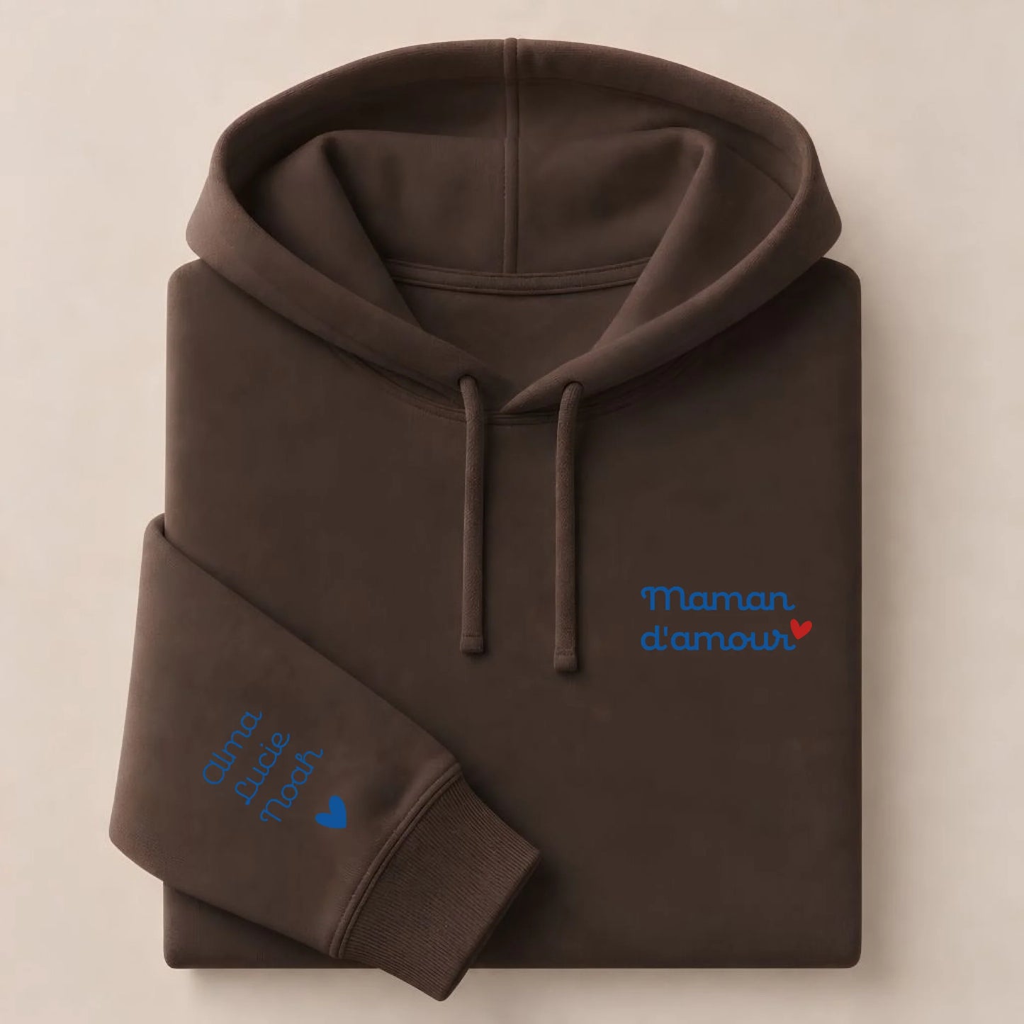 Sweat à capuche personnalisé maman - Maman d'amour – vue 12