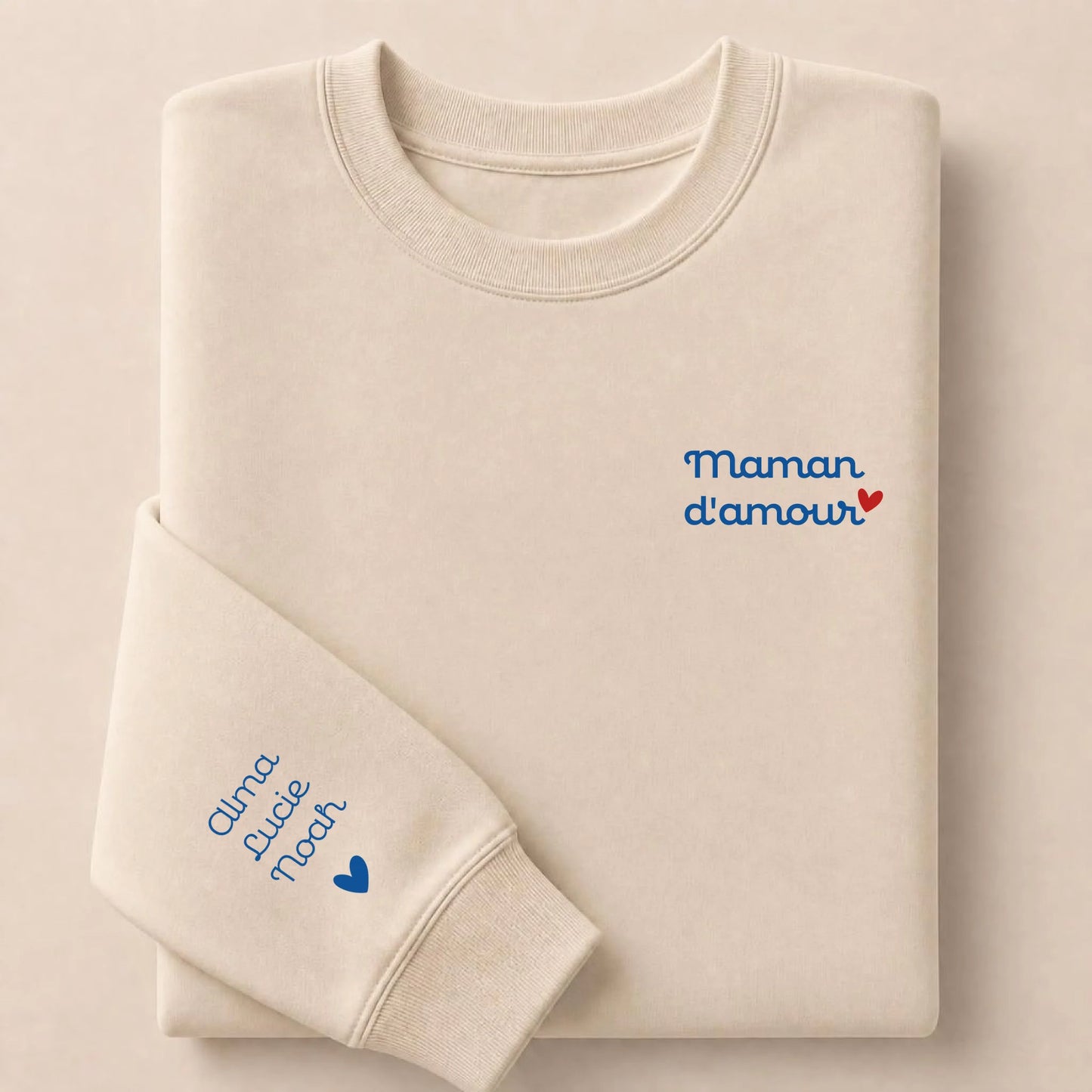 Sweat à capuche personnalisé maman - Maman d'amour – vue 22