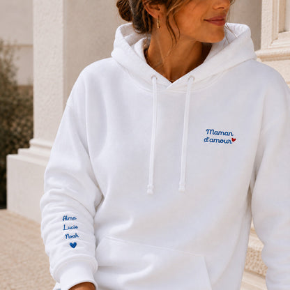 Sweat à capuche personnalisé maman - Maman d'amour