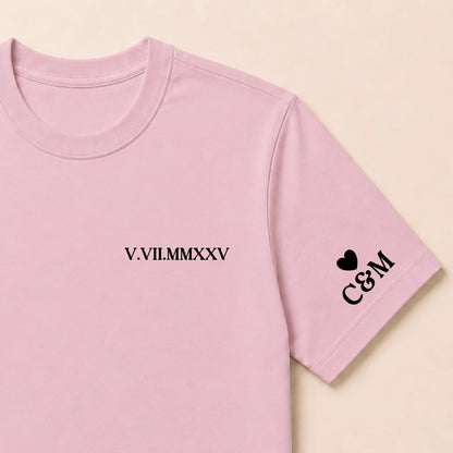 Sweat personnalisé couple brodé date – vue 46