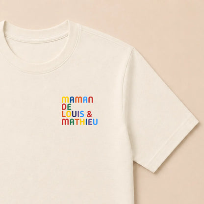 Sweat personnalisé Maman - Prénoms multicolore brodé – vue 31