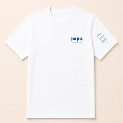 Sweat à capuche personnalisé papa brodé - Papa depuis et prénoms des enfants – vue 49