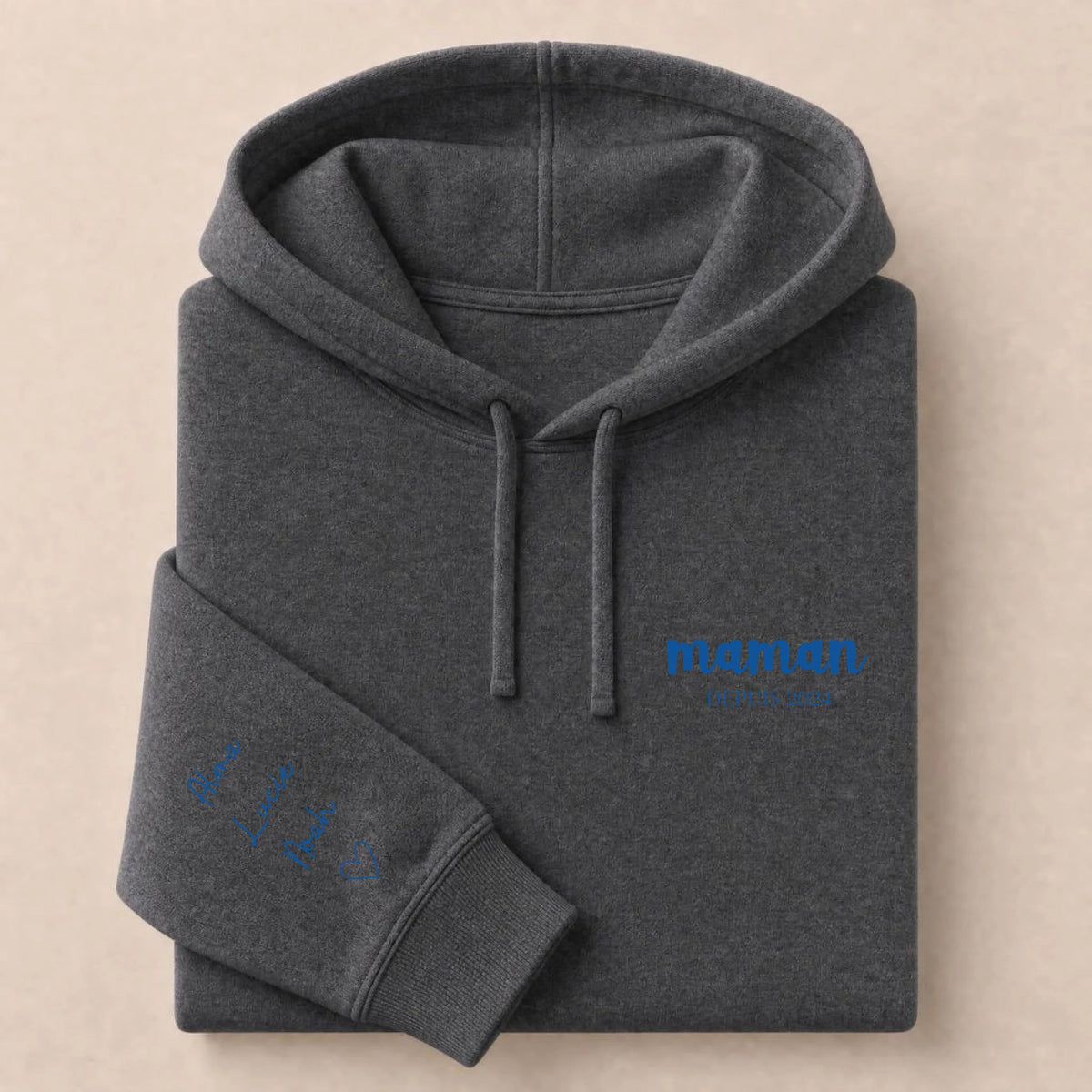 Sweat à capuche personnalisé maman - Maman depuis – vue 16