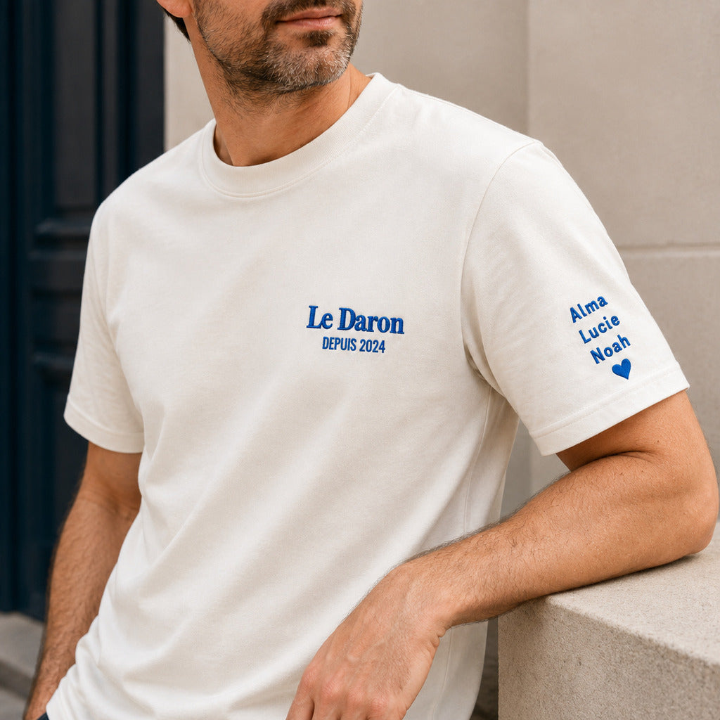 T-shirt personnalisé papa - Le Daron depuis – vue 3