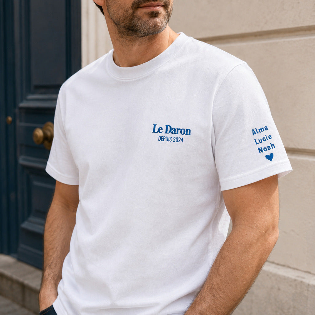 T-shirt personnalisé papa - Le Daron depuis – vue 4