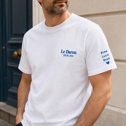 T-shirt personnalisé papa - Le Daron depuis – vue 4