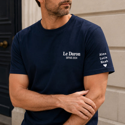 T-shirt personnalisé papa - Le Daron depuis – vue 5