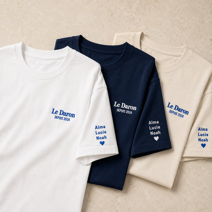 T-shirt personnalisé papa - Le Daron depuis