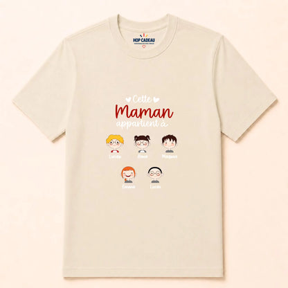 T-shirt Maman personnalisé – Cette Maman appartient à – vue 11