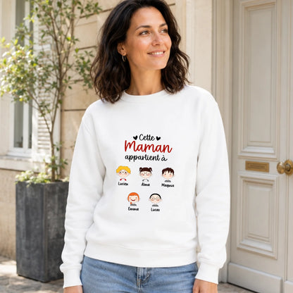 T-shirt Maman personnalisé – Cette Maman appartient à – vue 17