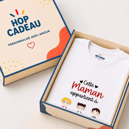 T-shirt Maman personnalisé – Cette Maman appartient à – vue 2