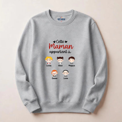 T-shirt Maman personnalisé – Cette Maman appartient à – vue 21