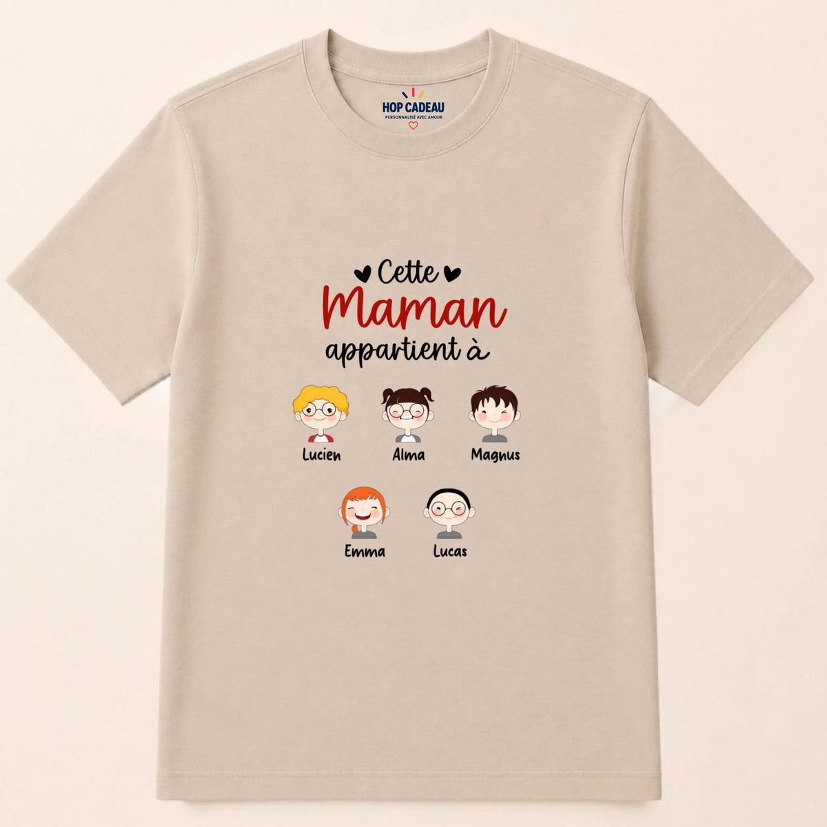 T-shirt Maman personnalisé – Cette Maman appartient à – vue 7