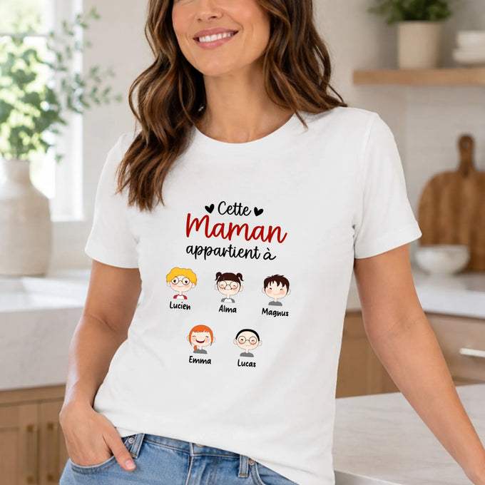 T-shirt Maman personnalisé – Cette Maman appartient à