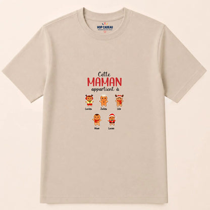 T-shirt de Noël Maman personnalisé – Pain d’épice – vue 6