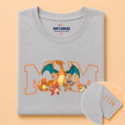 T-shirt personnalisé maman - Initiale et prénoms des enfants – vue 13