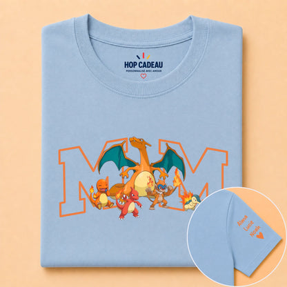 T-shirt personnalisé maman - Initiale et prénoms des enfants – vue 14
