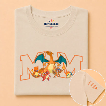 T-shirt personnalisé maman - Initiale et prénoms des enfants – vue 15