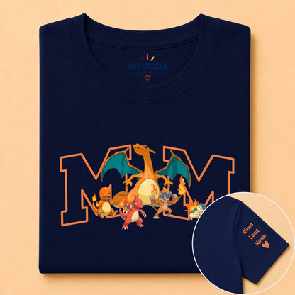 T-shirt personnalisé maman - Initiale et prénoms des enfants – vue 7