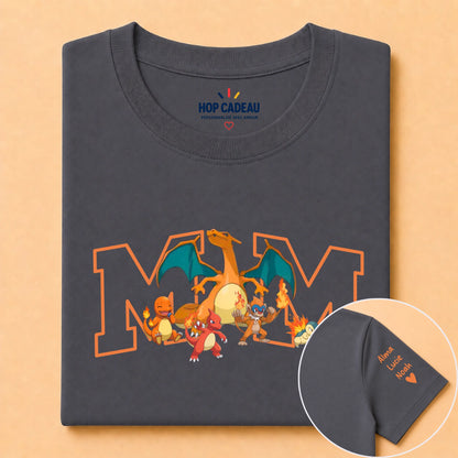 T-shirt personnalisé maman - Initiale et prénoms des enfants – vue 8