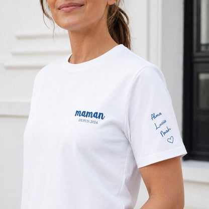 T-shirt personnalisé maman - Maman depuis