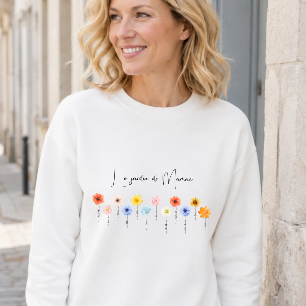 T-shirt Maman personnalisé – Le jardin de Maman – vue 16