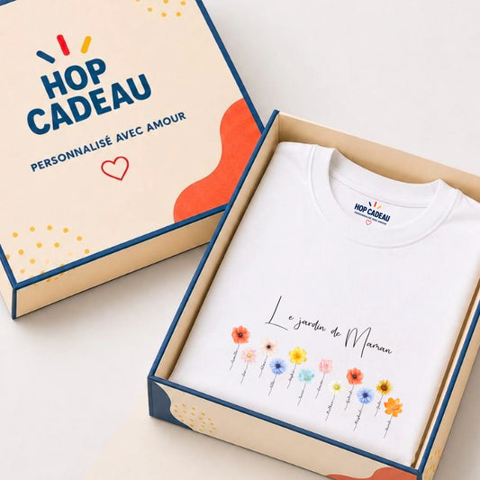 T-shirt Maman personnalisé – Le jardin de Maman – vue 2